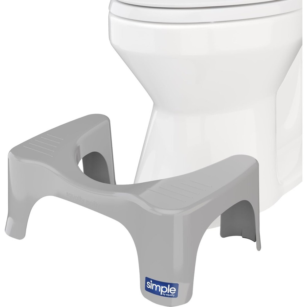 Squatty Potty The Original Bathroom Toilet Stool, Curve Lightweight with Sleek and Modern Design, Gray, 7