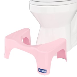 Squatty Potty The Original Bathroom Toilet Stool Curve Lightweight with Sleek and Modern Design, Pink, 7