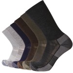 EnerWear 6Pack Men\'s Merino Wool Outdoor Hiking Trail Crew Sock (US 10-13, 1704M)