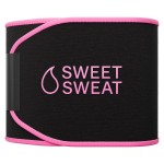 Sports Research Sweet Sweat Waist Trimmer (Core Series) - Premium Sweat Enhancing Fitness Band for Women & Men - Adjustable Fit  Latex-Free Neoprene - Pink Logo, Large