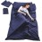 Mannice Sleeping Bag Liner Travel and Camping Sheet Lightweight Warm Roomy Compact Sleep Bag and Sack with Pillow Cover Soft for Hotel, Youth Hostels, Picnic,Hiking,Climbing 82.7 X 45 Inch,Dark Blue