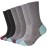 EnerWear 6Pack Merino Wool Outdoor Hiking Trail Crew Sock (US 9-11, 1702W)