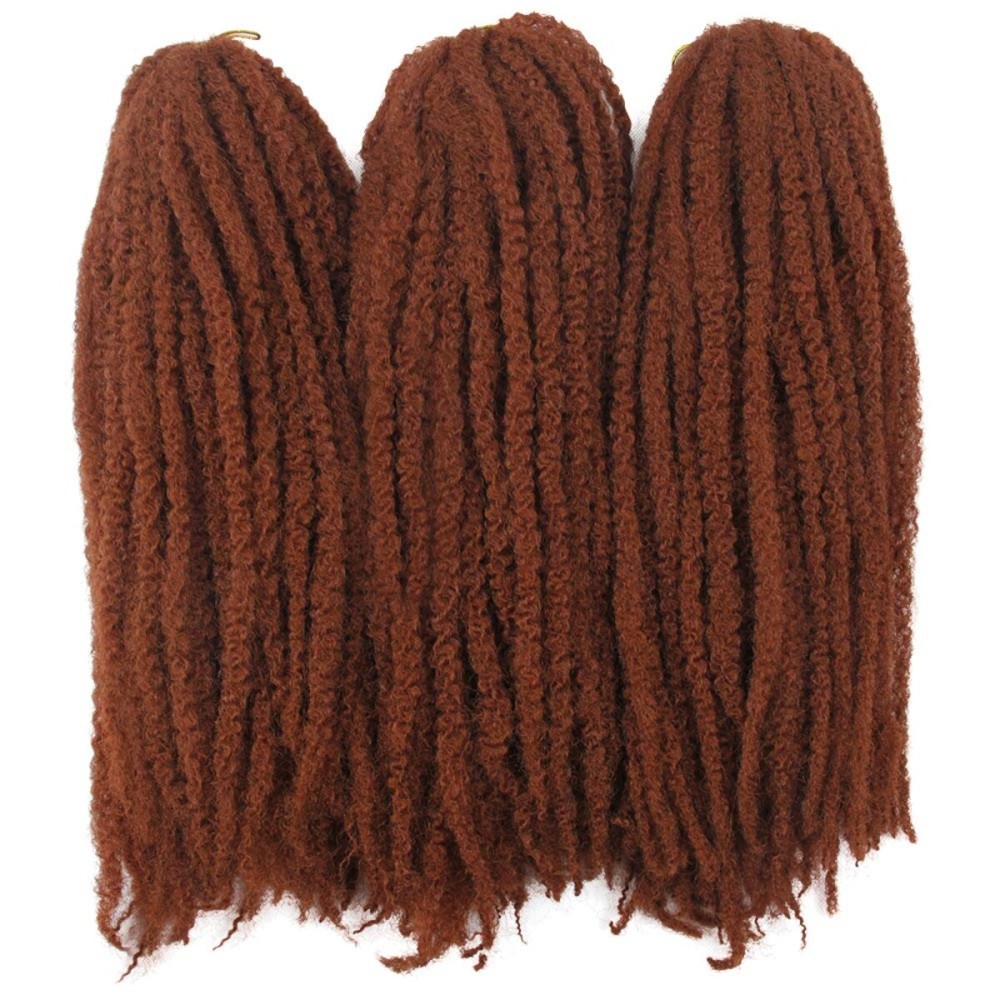 Afro Kinky Twist Crochet Hair Braids Marley Braid Hair 18inch Senegalese Curly Crochet Synthetic Braiding Hair (350)