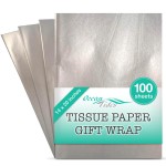 Ocean Tides 100 Sheets (14 x 20 Inches) Christmas Wrapping Paper - Gift Wrapping Tissue Paper Bulk for Crafts, Birthdays, & Holidays - Colored Tissue Papers for Gift Bags & Decorations, Silver