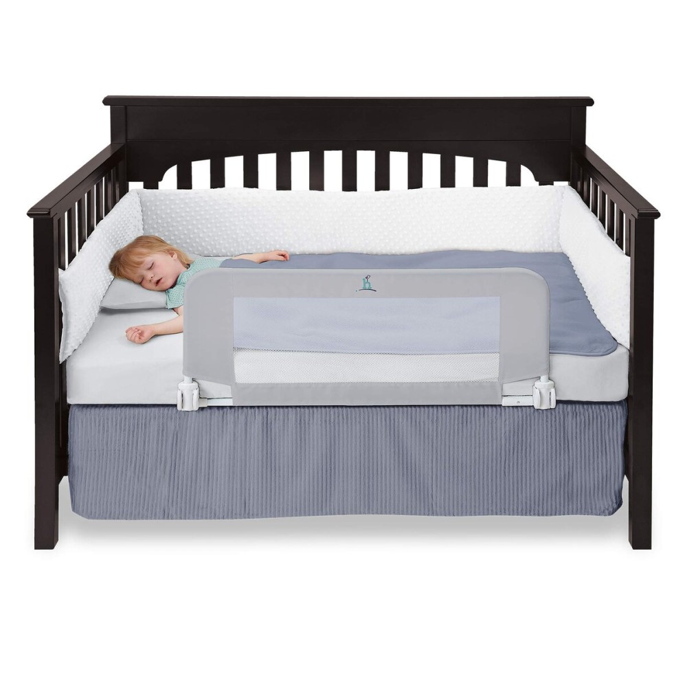 Hiccapop Convertible Crib Bed Rail for Toddlers, Crib Rail Guard with Reinforced Anchor Safety