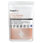 Organixx Collagen Peptides Powder with Vitamin C, Types I, II, III, V, X Hydrolyzed Collagen, Hair, Nail, Skin, Bone & Joint Health, Aging Support, Clean Sourced, Gluten Free, Unflavored, 20 Servings