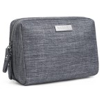 Narwey Small Makeup Bag for Purse Mini Cosmetic Bag Travel Makeup Pouch Zipper Pouch Cute Make up Bags with Compartments for Women (Small, Grey)