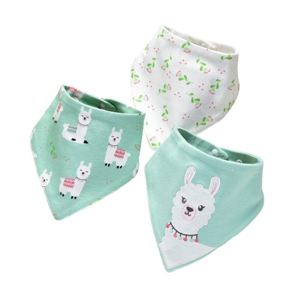 JN&LULU 3 Pack Newborn Baby Bibs Bandana Drool Bibs for Drooling Cotton Baby Gifts (Sheep)