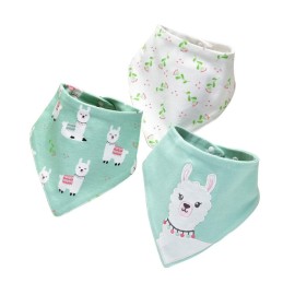 JN&LULU 3 Pack Newborn Baby Bibs Bandana Drool Bibs for Drooling Cotton Baby Gifts (Sheep)