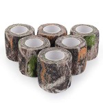 EAmber Camo Wrap Tapes Camouflage Form Wrap 1.96\'\' x 177\'\' Military Army Hunting Self-Adhesive Protective Bandage for Flashlights,Bicycle
