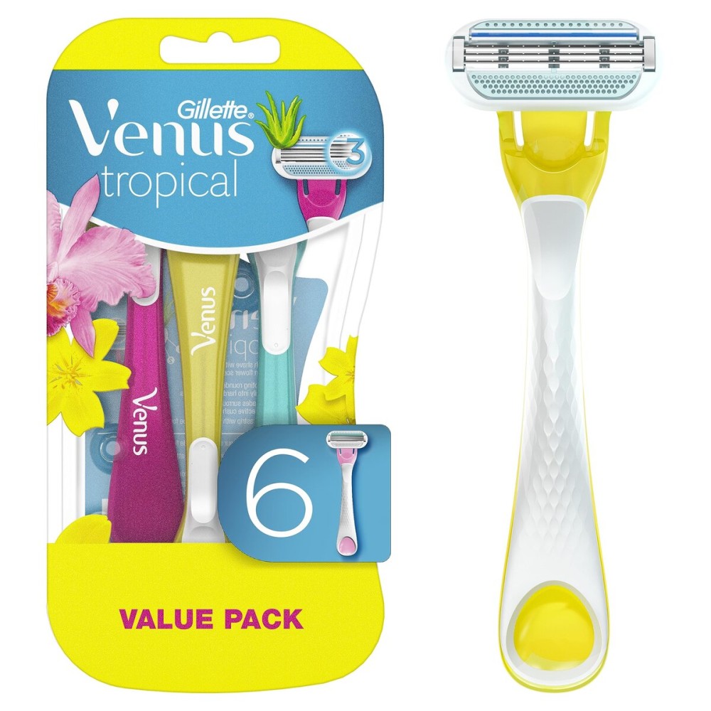 Gillette Venus Tropical Value Pack 6 Disposable Razors 3 Blades