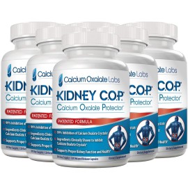 KIDNEY C.O.P. Calcium Oxalate Protector 120 Capsules, Kidney Support for Calcium Oxalate Crystals, Helps Stops Recurrence of Stones, Stronger Than Chanca Piedra Stone Breaker Supplements, 6 Pack
