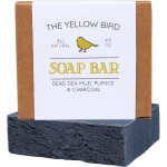 The Yellow Bird Dead Sea Mud Soap Bar - With Exfoliating Pumice Scrub & Detoxifying Charcoal. Organic & Natural Essential Oils. Made in USA for Men and Women. Face, Hand, Body Soap