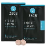 Zaca Recovery Chewable Supplement | Hydrate + Revive | Party, Travel, Exercise & Altitude | Non-Sugar & Non-Gluten | Mixed Berry, 2 Packets = 4 Tablets