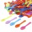 Extra Sturdy, Gmark 100pc 3 Assorted Multi-Color Taster Plastic Mini Spoons for frozen food, Ice Cream Dessert White 1 Box Set GM1002G