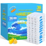 Effacera 36 Refills Disposable Toilet Bowl Paper Bulk Toilet Fresh Flushable Refills for Bathroom Toilet Brush Accessories Supplies Starter Kit