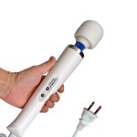 CHARMING 10 Speeds Wired Powerful Handheld Back Massager with Strong Vibration, Personal Therapy Massager for Sports Recovery, Muscle Aches, Full Body Pain (White)