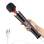 CHARMING Wired Powerful Handheld Massager with Strong 10 Vibrations Back Massage, Personal Therapy Massager for Sports Recovery, Muscle Aches, Full Body Pain (Black)