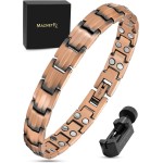 MagnetRX Pure Copper Bracelets for Women - Ultra Strength Magnetic Copper Bracelet for Women - Adjustable Length with Included Sizing Tool (Classic Style)