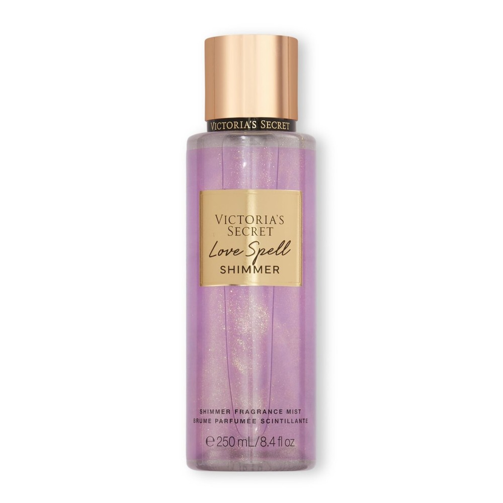Victoria\'s Secret Love Spell Shimmer Mist, Body Spray for Women, Notes of Cherry Blossom and Fresh Peach Fragrance (8.4 oz)