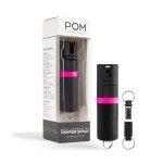 POM Premium Pepper Spray Keychain, Quick Release Access Flip Top Safety, Police Grade OC Formula with UV Marking Dye, 25 Precision Bursts, 10 Foot Effective Range, Made in USA