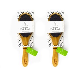 Boar Bristle Hair Brush - Smoothes & Detangles All Hair Types, Hairbrush for Women, Men & Kids, Brush for Thick Hair, Distributes Oils for Natural Shine & Stimulates Scalp