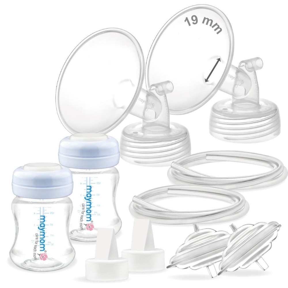 Maymom Pump Parts 19mm Flange for Spectra S2 S1 9 Plus Breastpump Not Original Spectra Replacement Pump Parts S2 Accessories and Flange Duckbill Valve