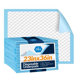 MED PRIDE Disposable Underpads 23\'\' X 36\'\' (25-Count) Incontinence Pads, Chux, Bed Covers, Puppy Training | Thick, Super Absorbent Protection for Kids, Adults, Elderly | Liquid, Urine, Accidents