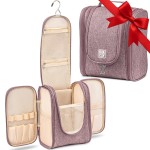 BOACAY Hanging Travel Toiletry Bag for Women and Men, Makeup Bag, Bathroom & Shower Organizer Kit for Accessories, Cosmetics, Travel Essentials