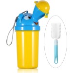 [500ML] Portable Baby Child Kids Travel Potty with Clean Brush,Hygienic Leak Proof Urinal Emergency Toilet for Camping,Car Travel,Outside,Park.Kid Toddler Pee Training Cup,Pee Bottle for Kids,Boy