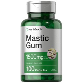 Horbach Mastic Gum | 1500mg | 100 Capsules | Non-GMO & Gluten Free Supplement