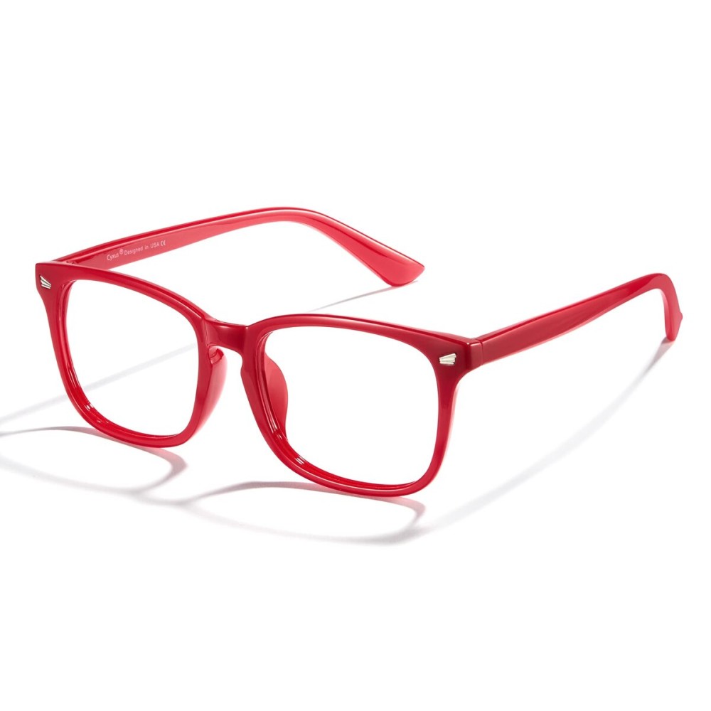 Cyxus Blue Light Glasses Computer Glasses UV Blocking Filter Eyeglasses Frame Christmas Red Glasses for Women