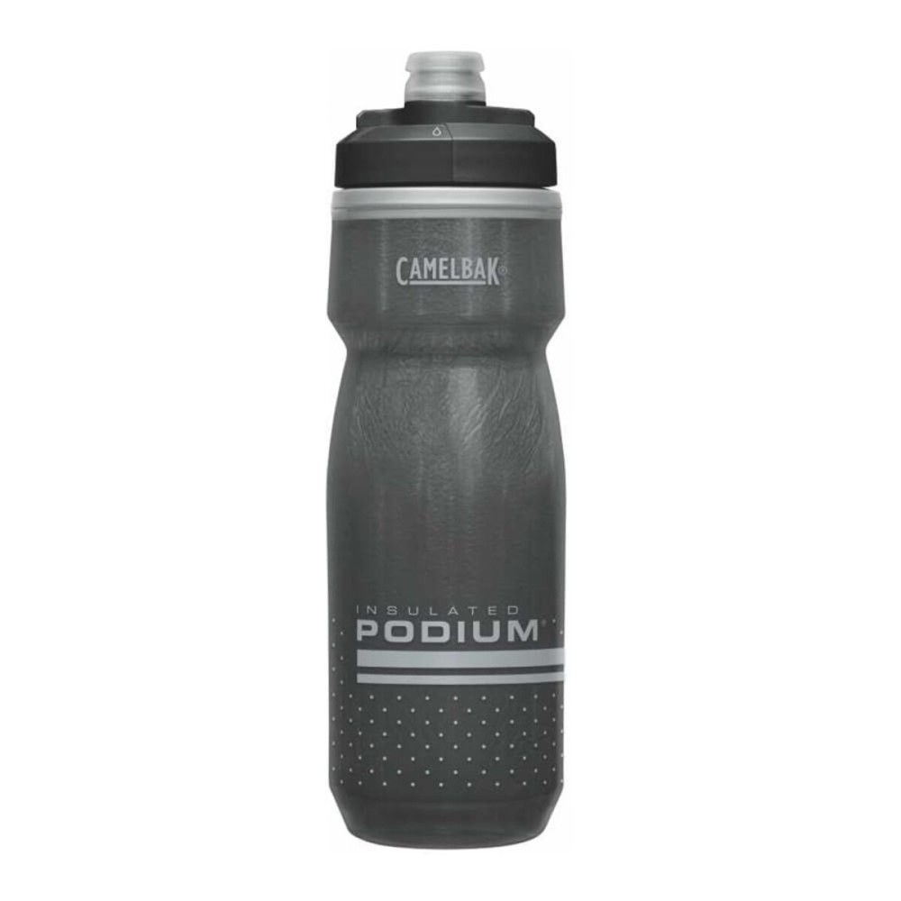 CamelBak Podium Chill Bike Insulated Squeeze Water Bottle Grey/Teal Stripe, 21oz