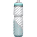 CamelBak Podium Chill Bike Insulated Squeeze Water Bottle Grey/Teal Stripe, 24oz