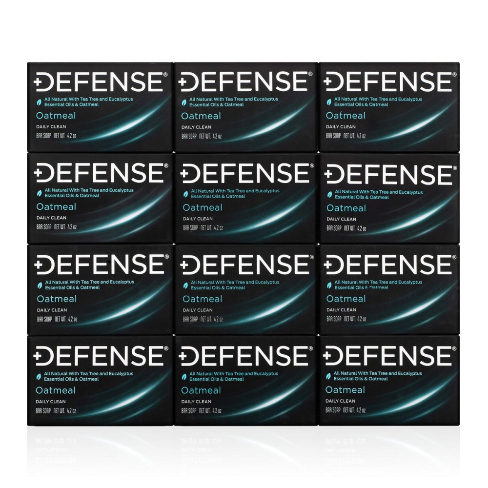 Defense Soap 12pk All Natural Oatmeal Bar Soap for Men | Made by Wrestlers with Tea Tree Oil & Eucalyptus Oil to Promote Healthy Skin