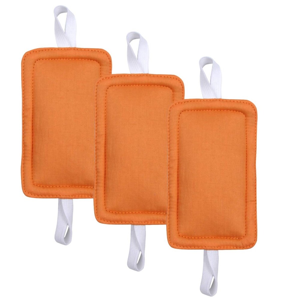 Door Silencer Jammer Closer Cushion Latch Cover 3 Pack for Noise Reducing Quiet Doors Baby Toddler Safety 3.25 x 5.5 Inch (New Orange)
