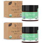 USDA Organic Lip Scrub Mint - USA Made with Natural Ingredients, Moisturizing Scrub Exfoliator for Dry Lips, Lip Sugar Scrubber Exfoliator for Smooth Lips, Small Beauty Gifts