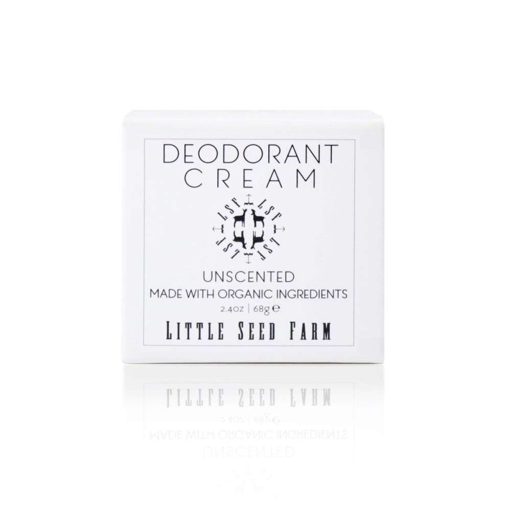 Little Seed Farm All Natural Deodorant Cream - Unscented - Aluminum Free Deodorant for Women or Men, Net Wt. 2.4oz | 68g