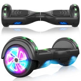 UNI-SUN Self Balancing Scooter for Kids, 6.5 Two Wheels Scooter with Bluetooth and Lights for Girls Boys Kids Adults(Dark Green)
