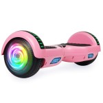 SISIGAD Scooters for Kids Ages 7-12, with Built-in Bluetooth Speaker and 6.5 Colorful Lights Wheels, Safety Certified Self Balancing Scooter(Pick)