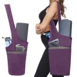 Ewedoos Yoga Mat Bag with Large Size Pocket and Zipper Pocket, Fit Most Size Mats (Purple)
