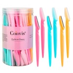 66 Eyebrow Razor and Face Razor for Women and Men, Eyebrow Hair Trimmer and Shaver with Protective Cover,Safe and Newbie Friendly