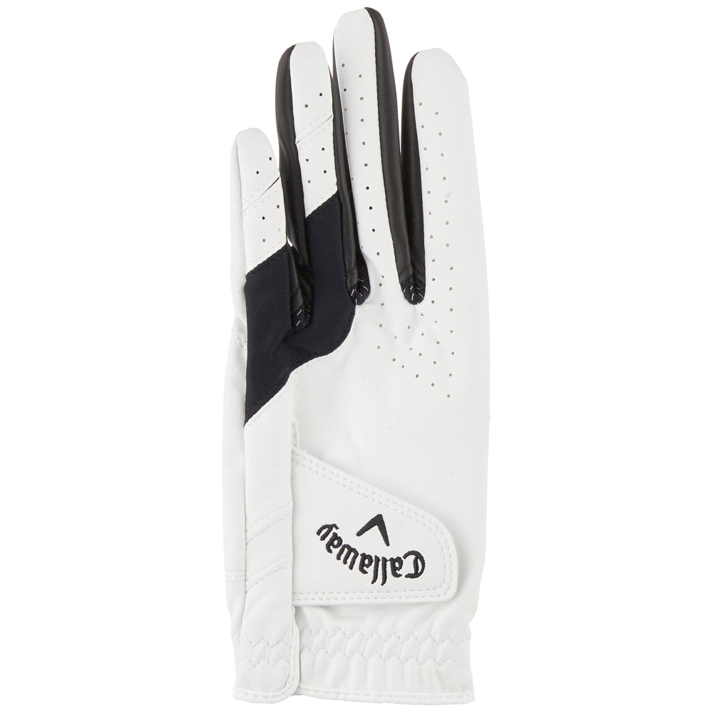 Callaway Golf Men\'s Weather Spann Golf Glove(White, Single, Small, Prior Gen Model , Cadet (Shorter Fingers), Worn on Left Hand)