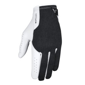 Callaway Golf X Spann Glove (Worn on Left Hand, Cadet (Short Fingers), Large, White/Black)