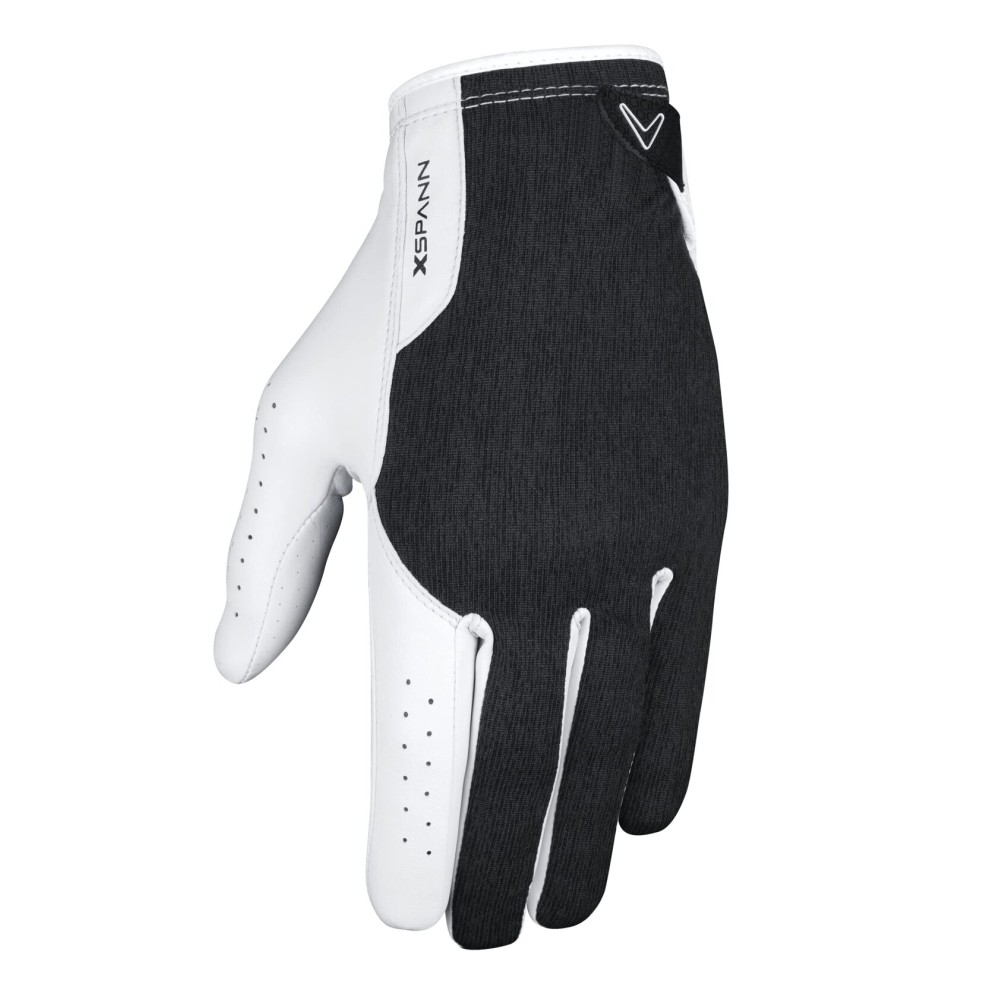 Callaway Golf X Spann Glove (Worn on Left Hand, Cadet (Short Fingers), X-Large, White/Black)