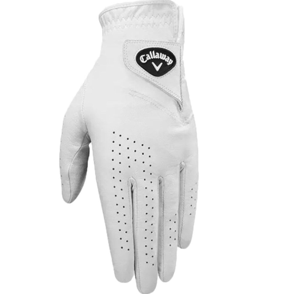 Callaway Golf Dawn Patrol Glove (Worn on Left Hand, White 2019, Medium/Large, Cadet (Short Fingers))