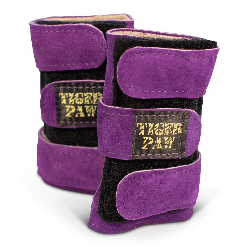 Tiger Paw Authentic Gymnastics Wrist Supports (Sold in Pairs)- Original Competition-Grade Gymnastics Wrist Guards, Wrist Support Braces, Adjustable, Made in USA Hand Wraps (Purple)