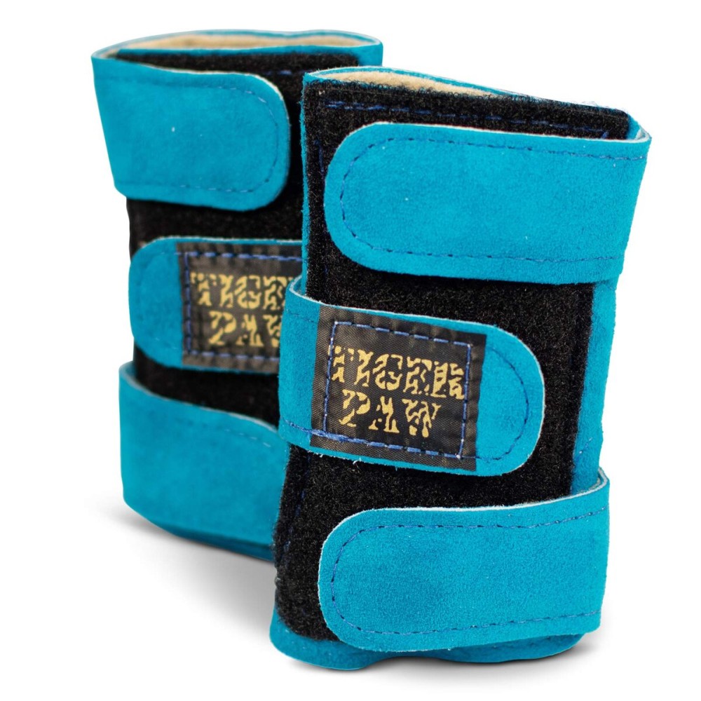 Tiger Paw Authentic Gymnastics Wrist Supports (Sold in Pairs) - Original Competition-Grade Gymnastics Wrist Guards, Wrist Support Braces, Adjustable, Made in USA Hand Wraps (Teal - Extra Small)