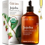 Gya Labs Jojoba Carrier Oil - 3.4 Fl Oz - for Hair, Skin, Face, Scalp & Body Massage