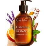 Gya Labs Calming Massage Oil - 6.76 Fl Oz - Non-Greasy Formula for Sore Muscles, Deep Relaxation & All Skin Types - Suitable for Men & Women